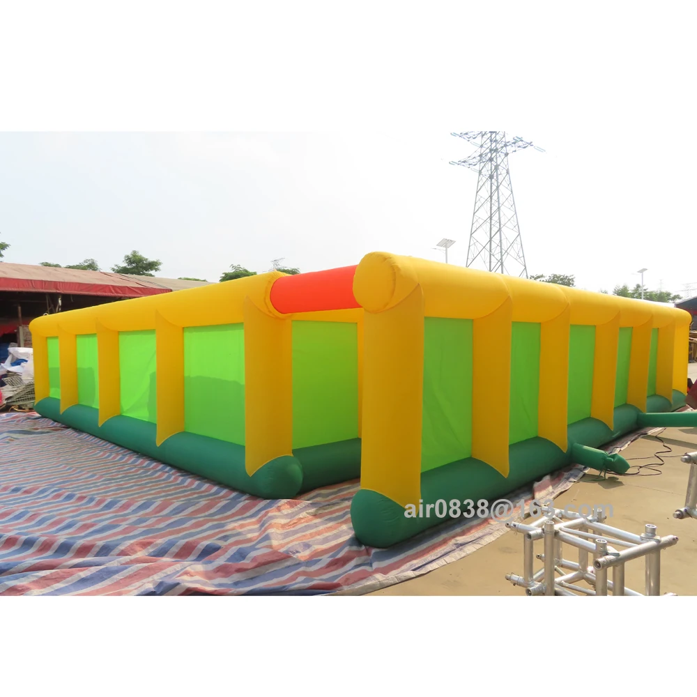 Funny oxford cube inflatable maze inflatable obstacle course tag arena for outdoor game 4