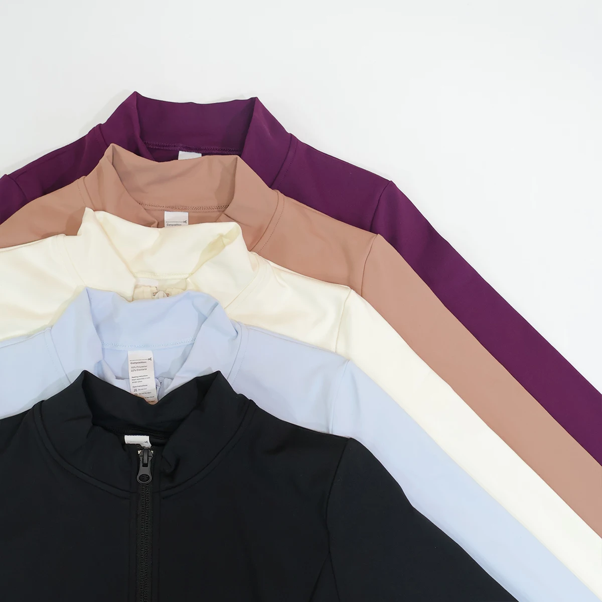 Sommer Damen High-Neck Langarm Schnelltrocknende Gym-Jacke mit Taschen Herbst/Winter Outdoor Yoga Sportbekleidung Damen Sport-Oberteil mit Taschen – Detail 21