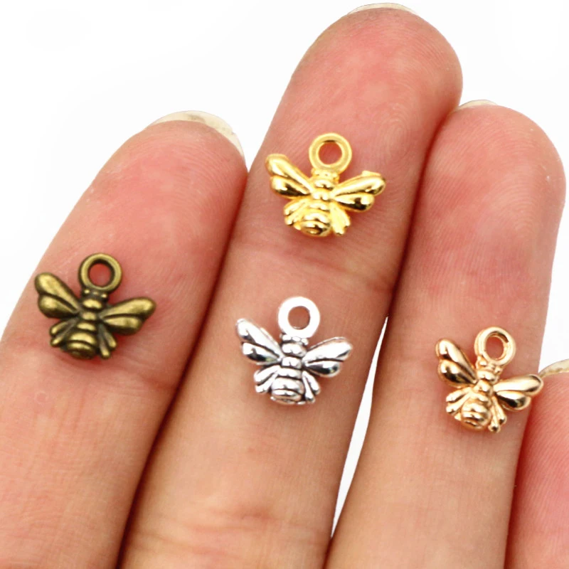 30pcs Charms bee 10x11mm Tibetischen Silber Bronze Überzogene Anhänger Antiken Schmuck, Die DIY Handgemachten Handwerk