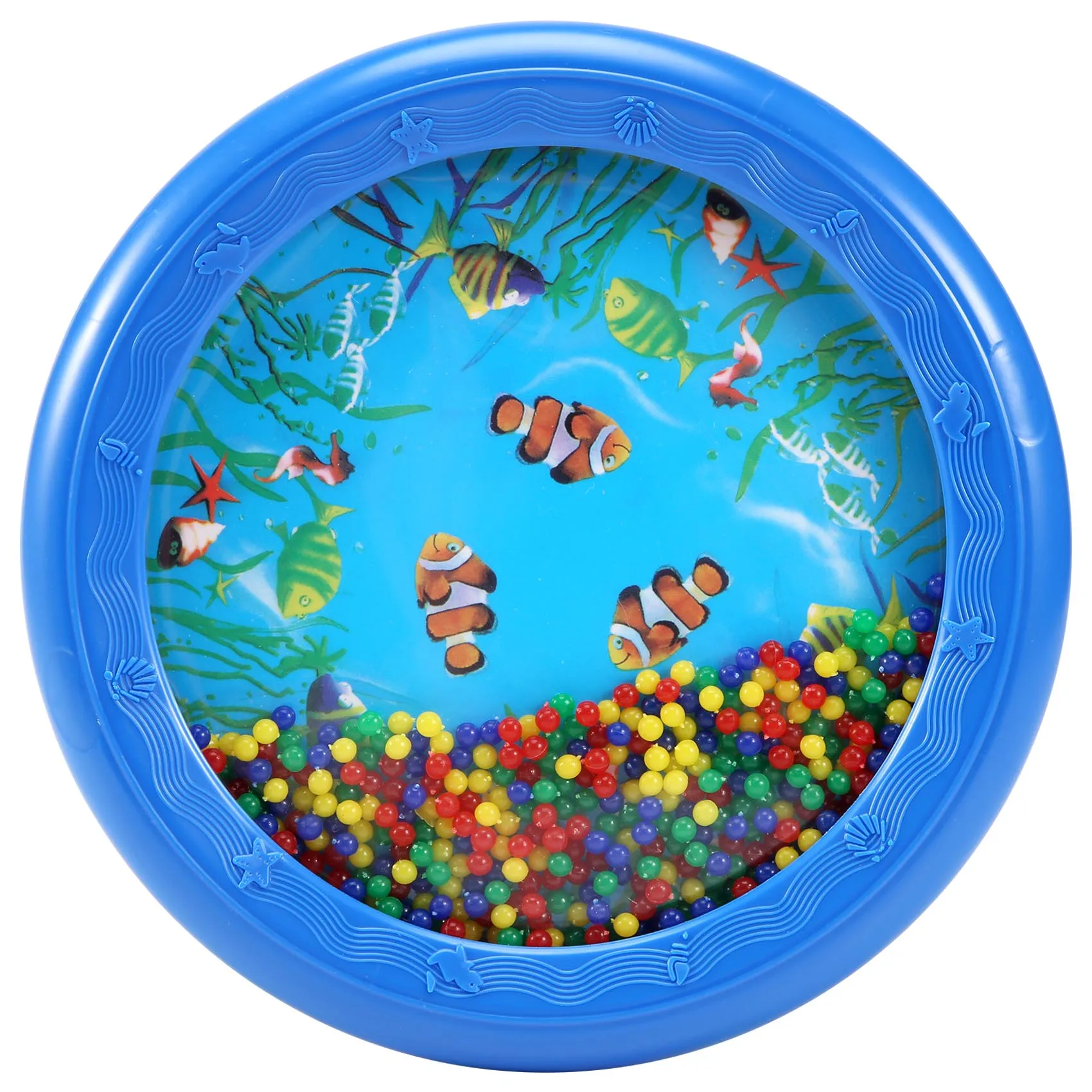 

Ocean Wave Bead Drum Gentle Sea Sound Musical Educational Toy Tool for Baby Kid Child