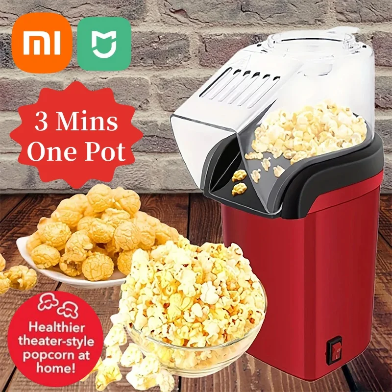 Iconic Brand Mini Air Popcorn Popper home Popcorn Machine Use 3 Minutes One Pot Electric Oil-free Small Popcorn Machine For Gift Party