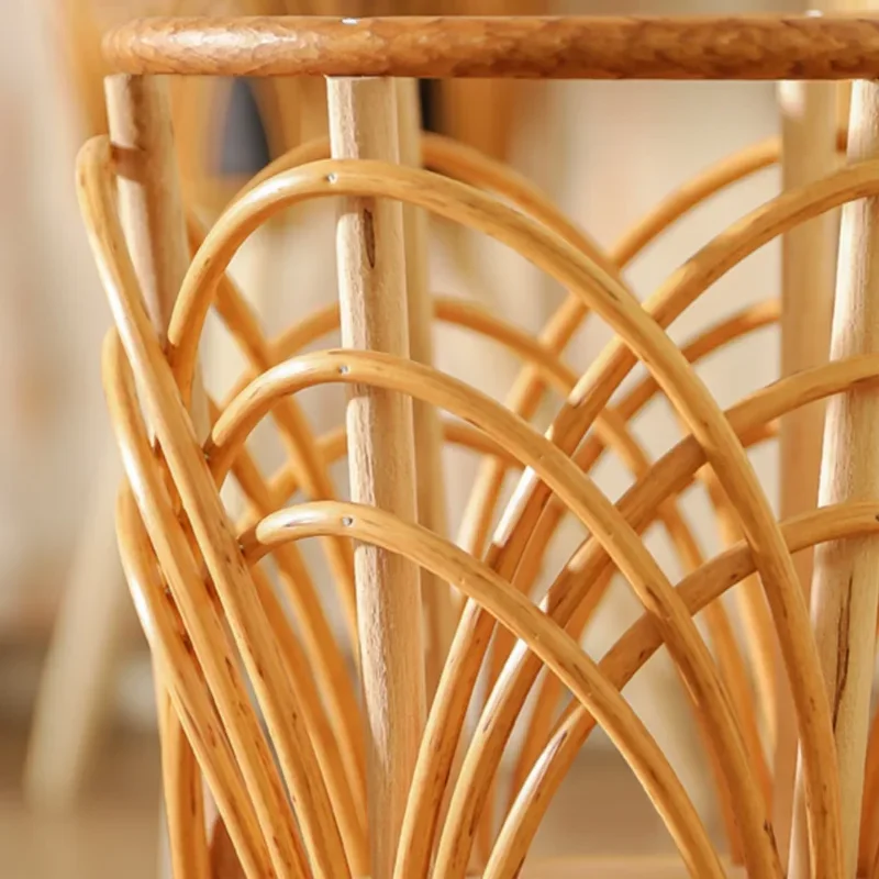 High Landing Rattan Plant Stand Nordic Style Hollow Out Flower Holder Elegant Home Decoration Shelf Balcony Decor Hot Sale