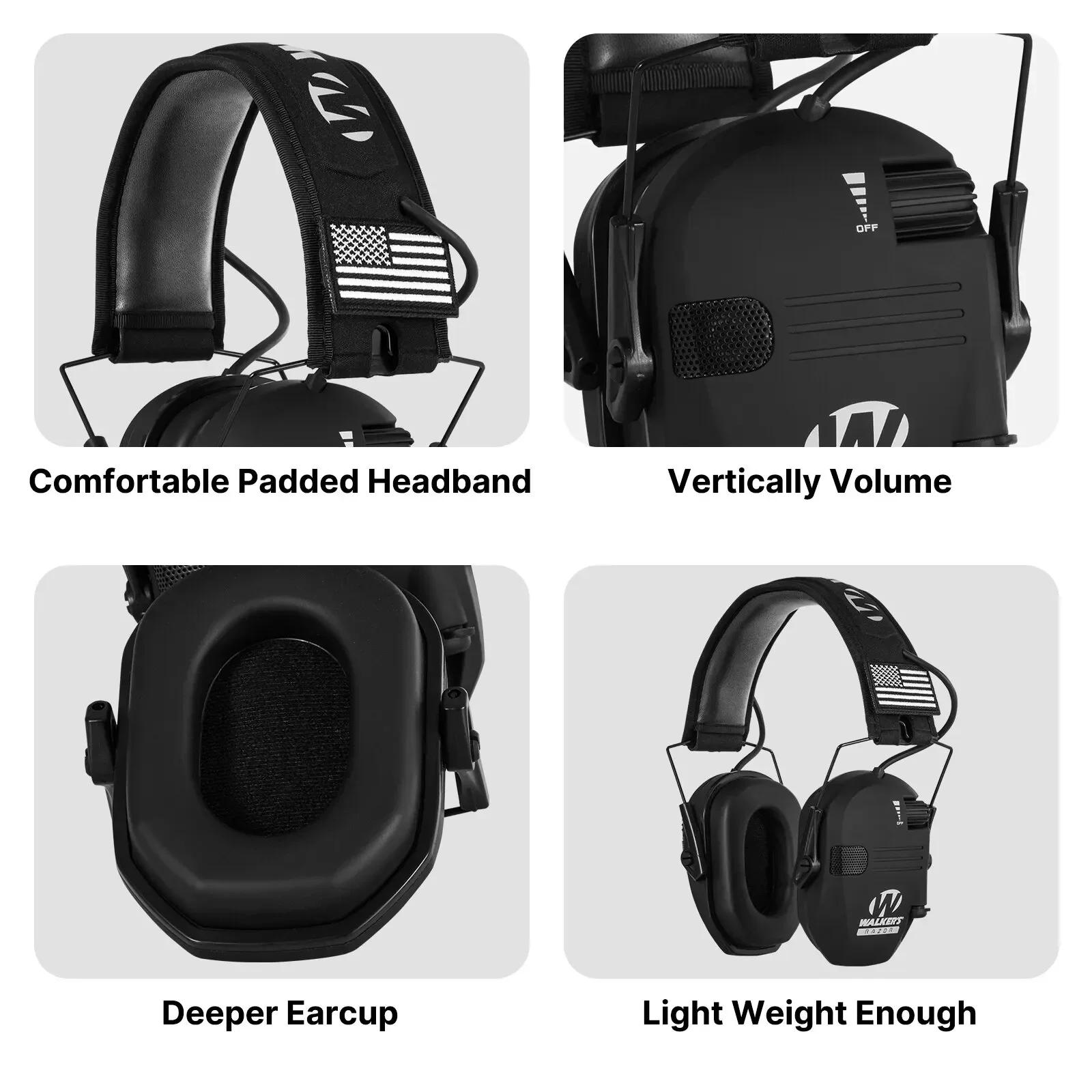 Tactical Headphones Damper Sports Shooting Timer Noise Cancellation Helmets Slingshot for Hunting and Shot Hearing Protection