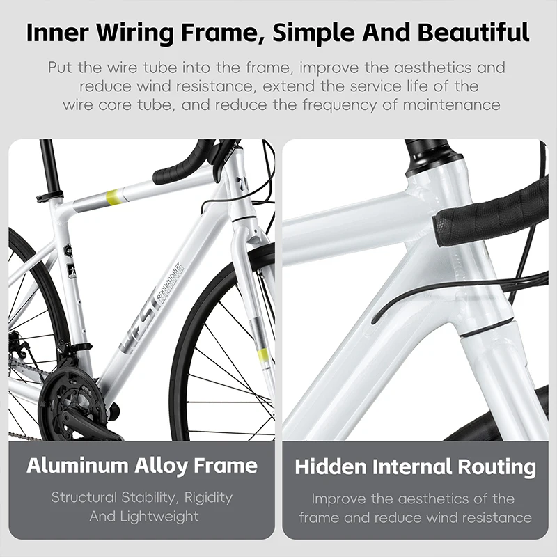 WEST BIKING JX-100 ロードバイク軽量アルミ合金フレームロード自転車