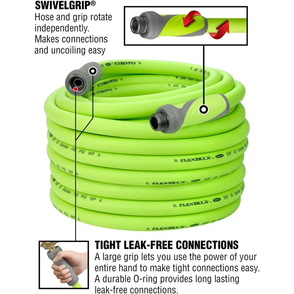 5/8 in. x 100 ft., Heavy Duty, Lightweight, Drinking Water Safe, Garden Hoses 3