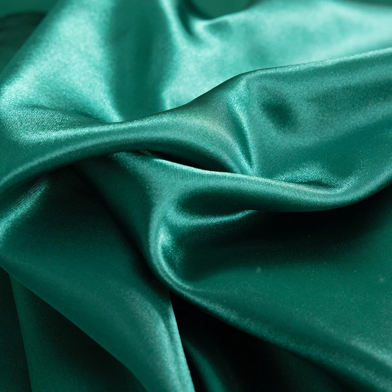 Satin Fitted Sheet High-End Mattress Cover Full Queen Size With Elastic Band Bedsheet Solid Color Fitsheet