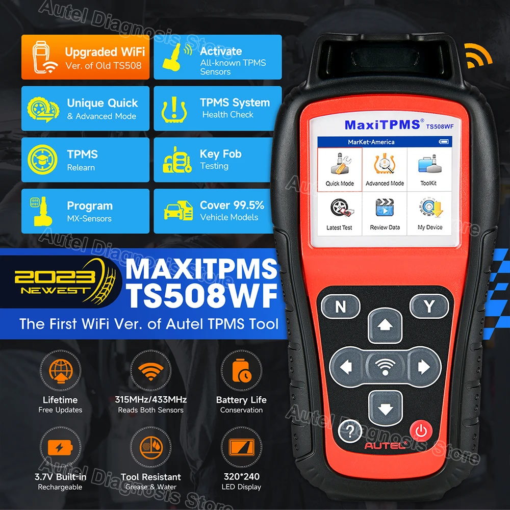 Tire Pressure Monitor Car Diagnostic Tool Autel MaxiTPMS TS508WF TPMS Code Reader