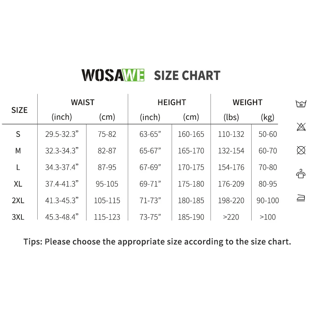 WOSAWE 남성용 사이클링 바지 퀵 드라이 자전거 레깅스 MTB 패딩 바지 로드 바이크 마운틴 바지 자전거 의류 멀티 포켓
