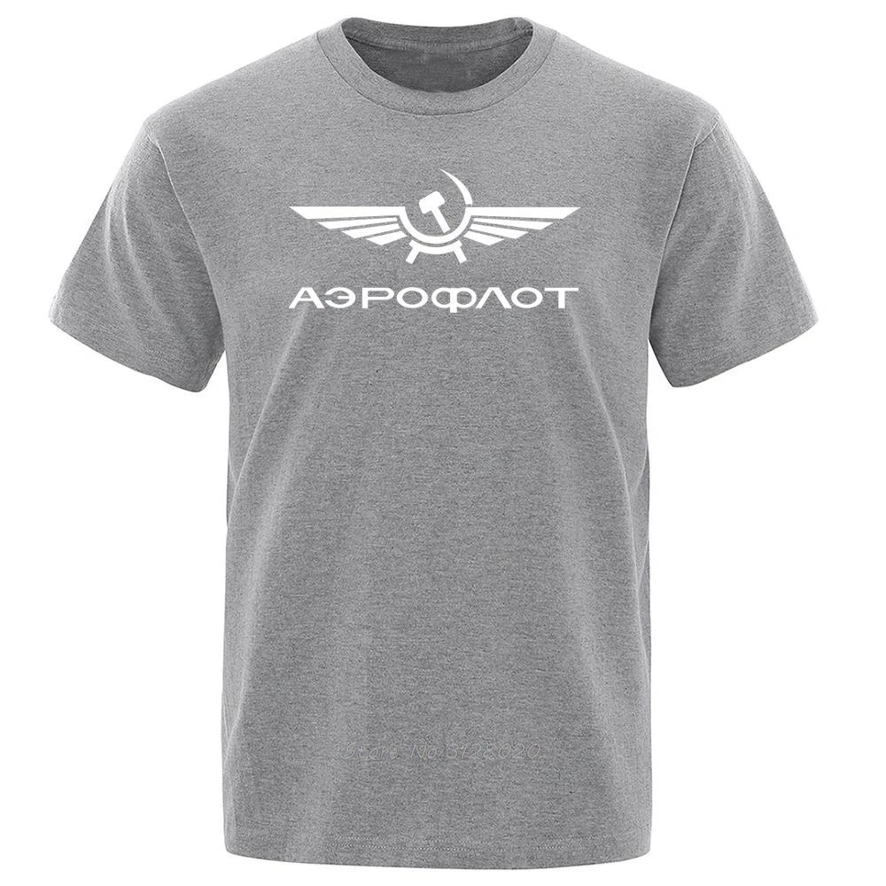 Aeroflot Luftfahrt Russe Pilote Luft-und Raumfahrt Aviateur T-Shirt Männer Sommer Baumwolle Kurzarm Mode Freizeit kleidung Overs ize T-Shirt