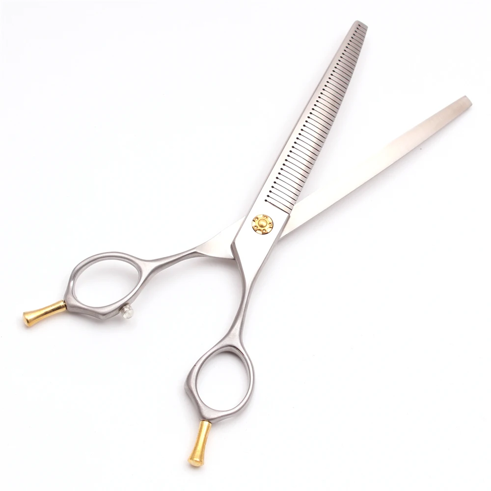 Dog Grooming Scissors Professional 7" 7.5" Japan 440C Curved Thinning Scissors Bend Down Chunker Shears Pet Hairdressing Scissor
