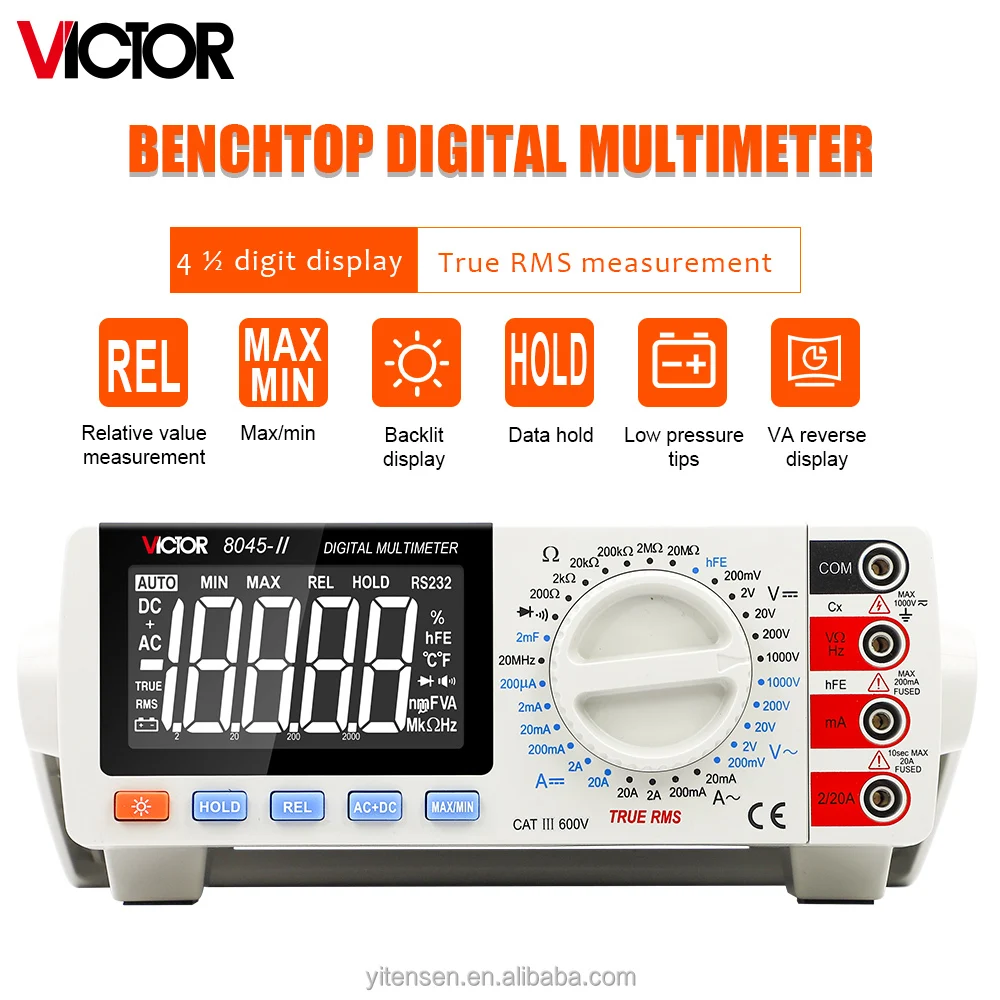 BRAND VC8045-II Bench Type True RMS DMM Digital Multimeter