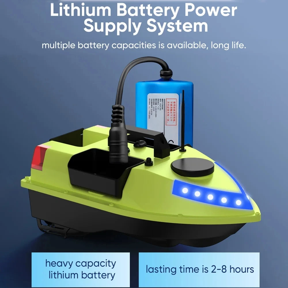 GPS RC Bait Boat with Bag 600M Remote Control Fishing Bait Boat 99 Points Fishing Feeder Boat with 3 Bait Containers 2