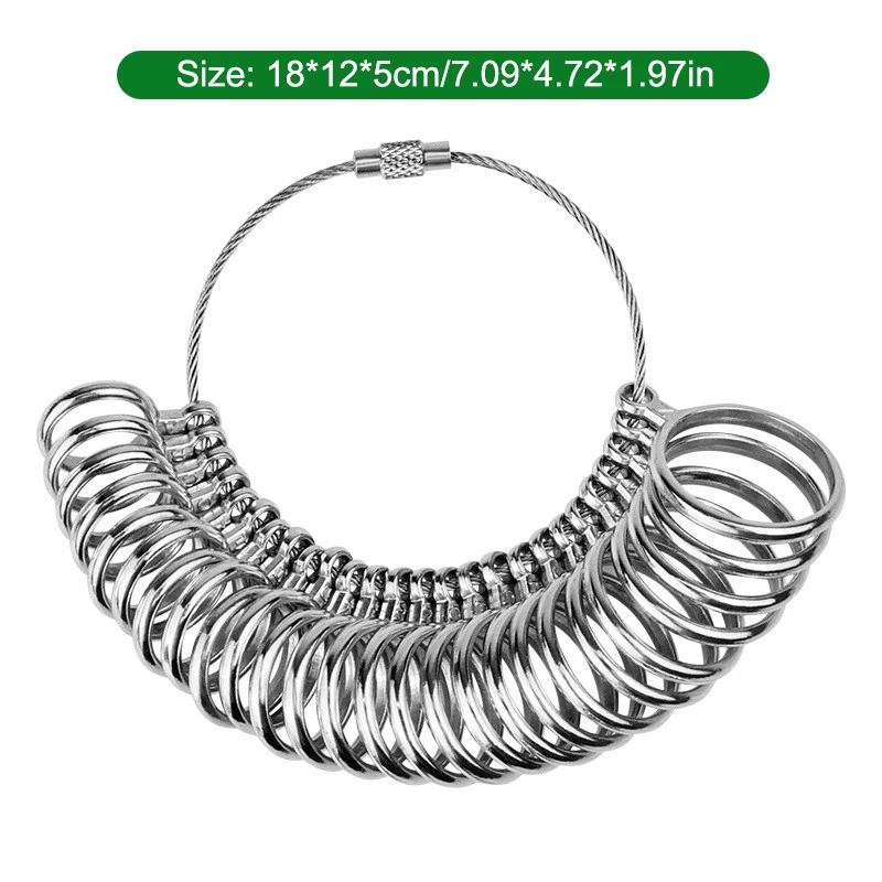 Metal Ring Gauges Sizer Meter Hand Loop Jewellery Measuring Ring Tool Finger Ruler Measurement Finger Circumference UK Size