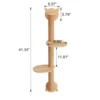 Cat Tree With Scratching Posts 2 Perches Platforms Wall Mounted Sisal Scratcher Hammock For Cats Kittens Climb Play Rest 3