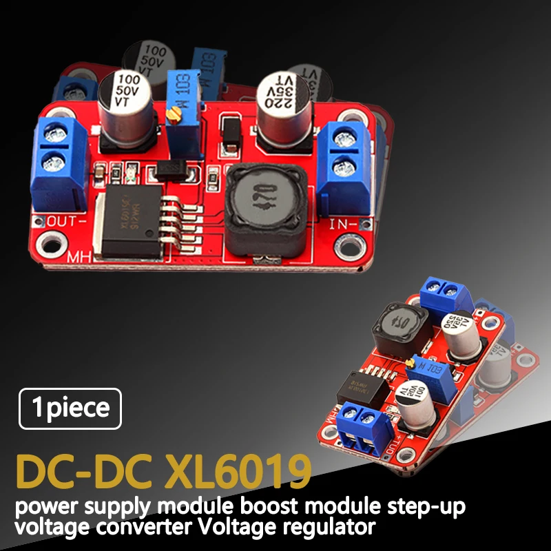 

XL6019 5A DC-DC Step Up Power Module Boost Volt Converter 3.3V-35V To 5V 6V 9V 12V 24V Adjustable Output Regulator