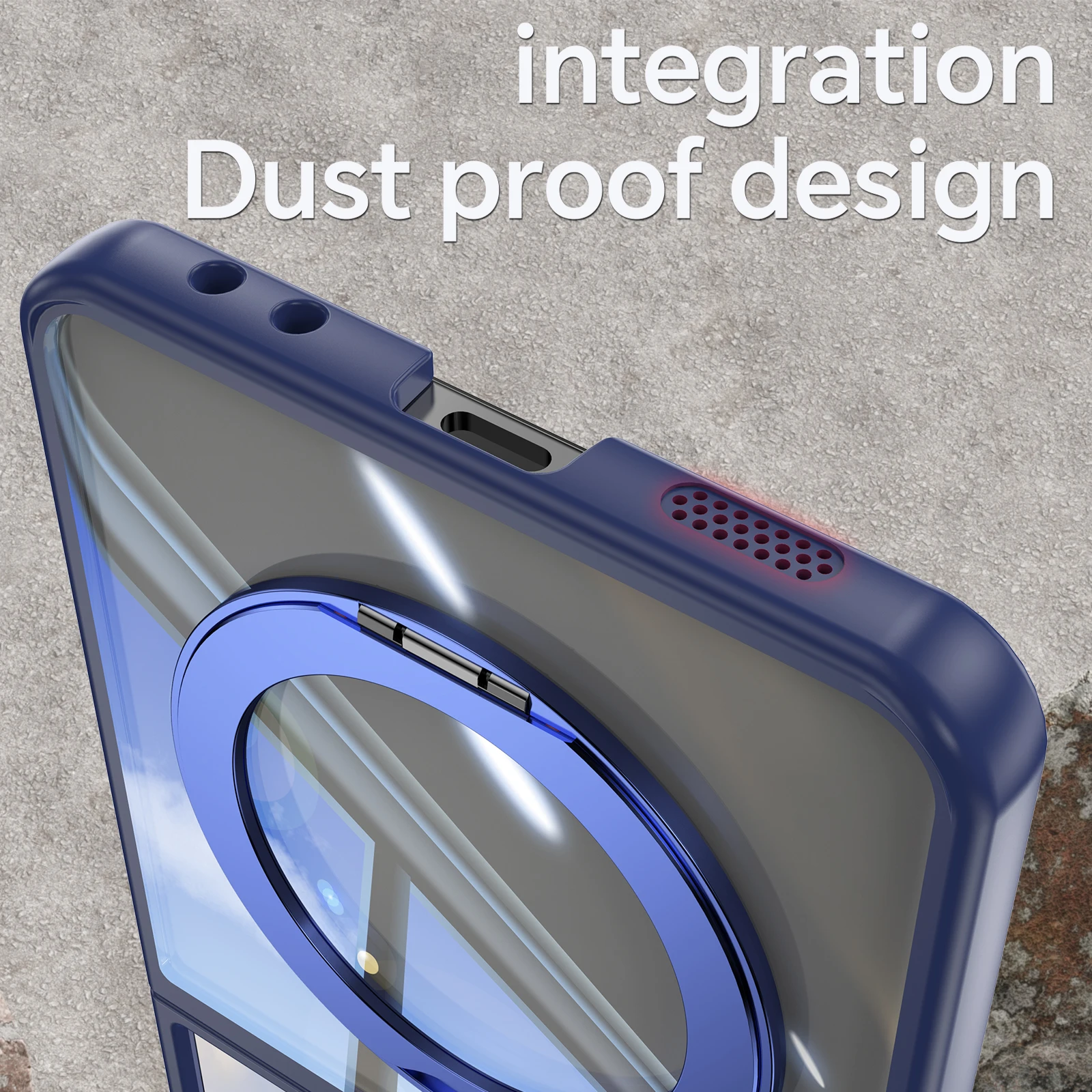 Magnetic 360° Rotatable Phone Case with Flip Protection and Shockproof Feature