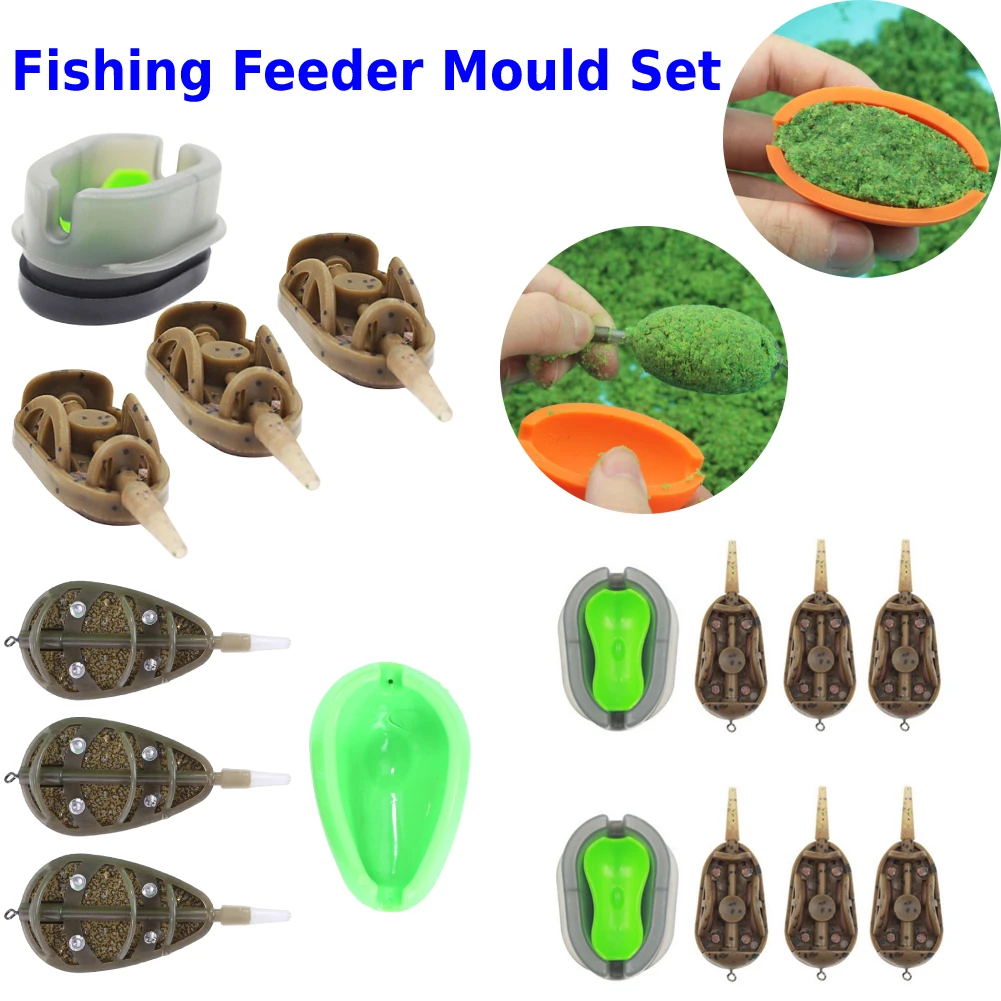 MNFT 1Set 30g 50g Carp Fishing Method Feeder Bait Mould Quick Release Mould Carp