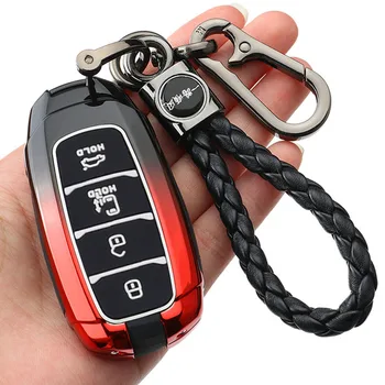 Custodia per chiave auto per Hyundai Palisade SEL Veloster Santa Fe Ev Encino Solaris Azera Grandeur Ig Accent portachiavi accessori
