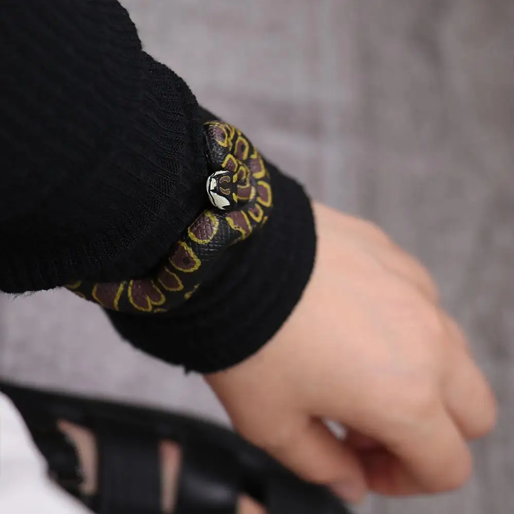 Punk Fun Prank Gift For Friends Animal Model Python Simulation Animal Model Snake Tricky Toys Snake Bracelet Animal Bangles