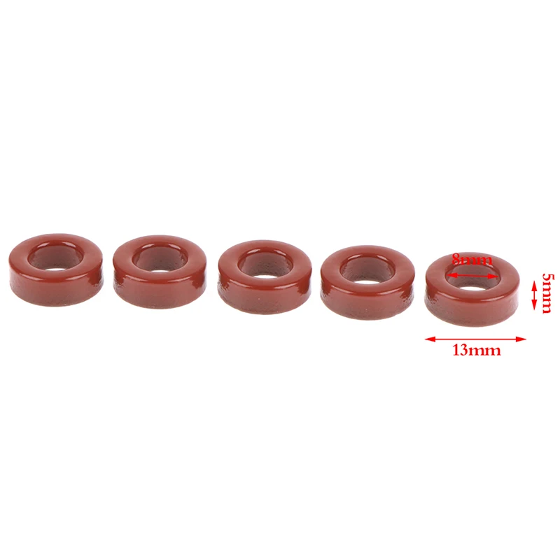 Premium Carbonyl Iron Powder Toroid Core Set - 5 Pieces, Micro Metal Magnetic Rings