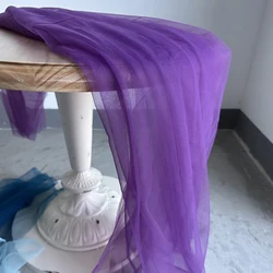 Lilac and Yellow Soft Tulle Fabric for Creative DIY Projects and Elegant Decor (Purple)