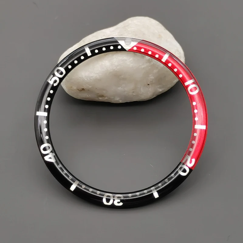 Flat Resin Aluminium Bezel Insert for Watch Cases - 39mmx32mm