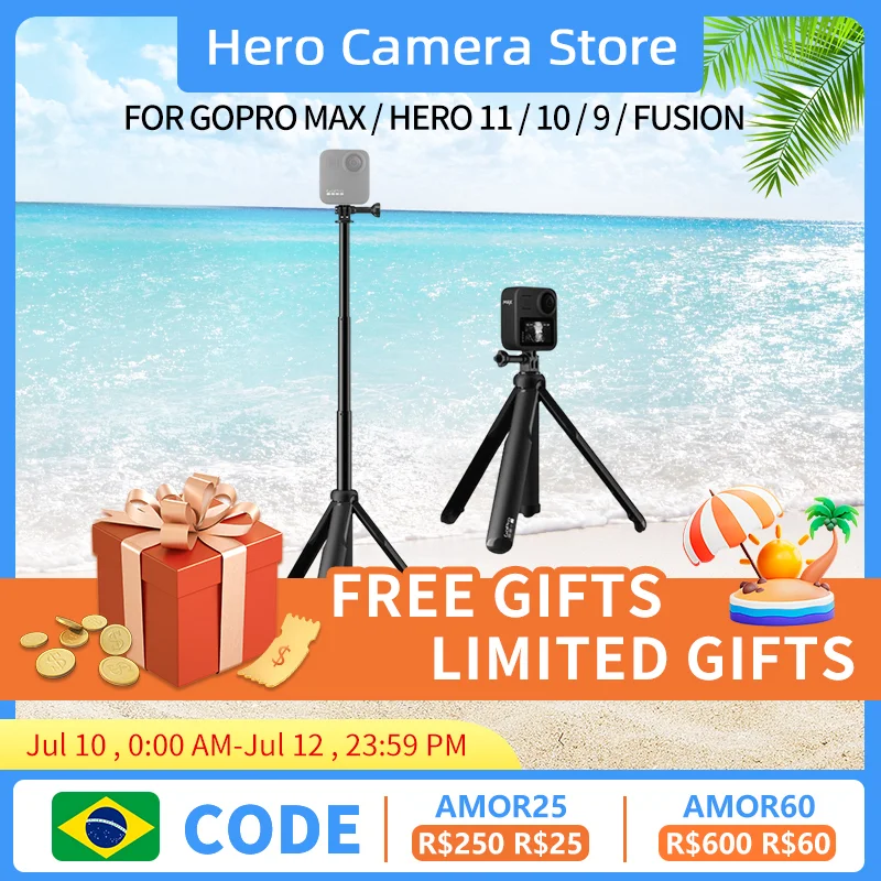 GoPro MAX Grip + Tripod for GoPro MAX / HERO 11 / 10 / 9 / fusion for