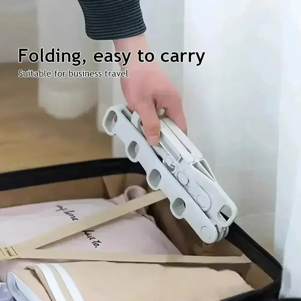 Drying Rack Portable Foldable Travel Hanger Folding Clothes Drying Rack Travel Hangers Hanging Rack 5 Holes