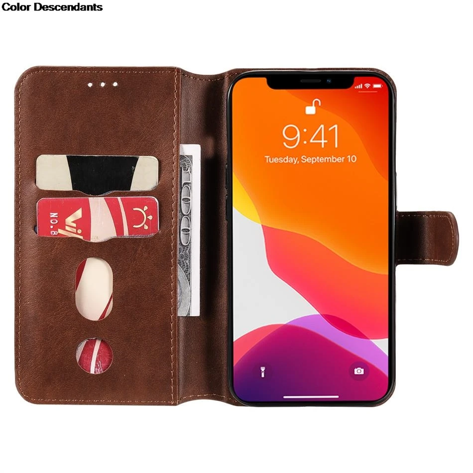 Leather Wallet Flip Stand Phone Cover Bag - Skin Feel Edition