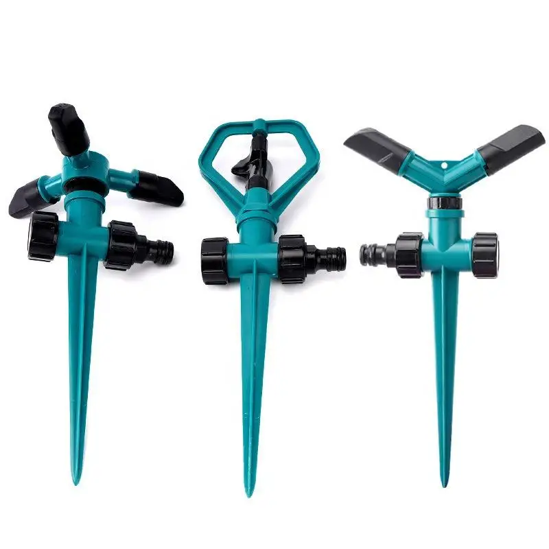 

Gardening Lawn Irrigation System 360 Degree Rotating Sprinkler Automatic Rotating 3-arm Plastic Garden Rain Gun Sprinklers