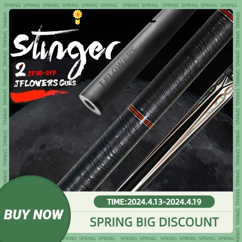 Jflowers-Carbon Fiber Pool Cue Stick, 12.5mm Tip, Real Inlay Cue Technology, Low Deflection, Billiards Cue