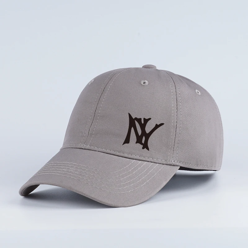 Gorra de béisbol con visera suave y estampado de letras NY – Elegante gorra para el sol con correa ajustable – Gorra unisex estilo streetwear para uso diario