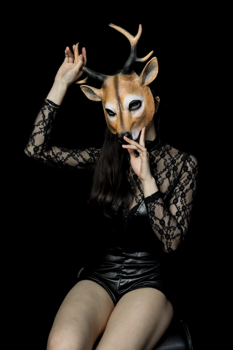 Volwassen Cosplay 3D Dier Masker Pu Foam Herten Masker Vrouwen Mannen  Carnaval Party Club Rollenspel Maskers - AliExpress, image size:800x1200