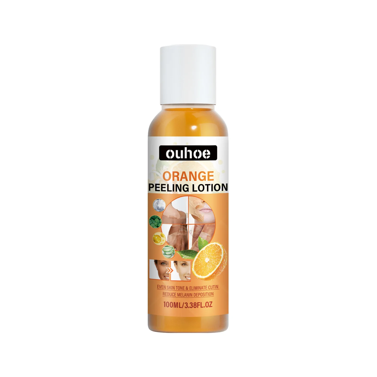 OUHOE Orange Peel Body Lotion Gentle exfoliation, lightening dark spots, whitening skin, moisturizing skin care solution