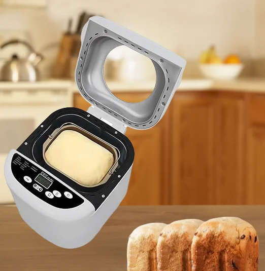 Multifunctional Household Bread Machine 19 Programs 3 Crust Control Toast Efficient Kneading Bread Machine 650-900g 700w