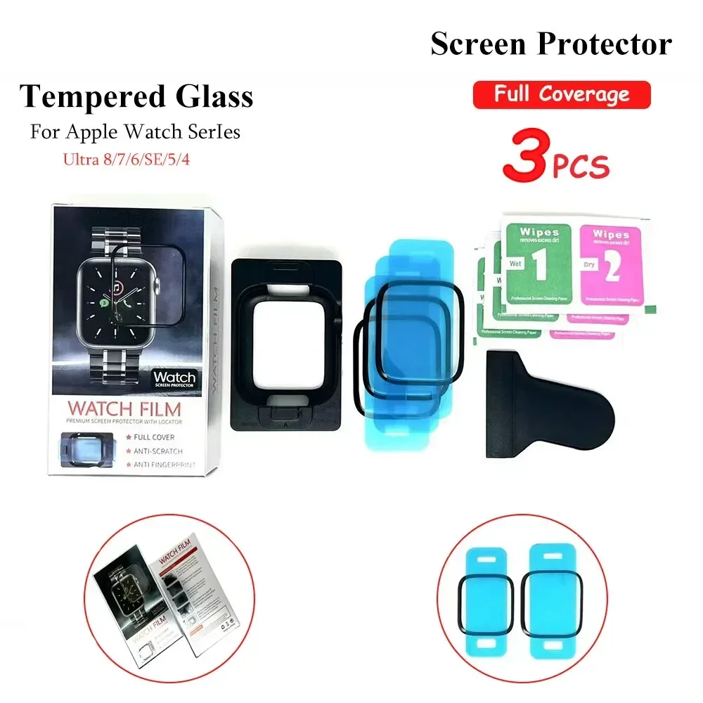 Ceramic Film Screen Protectors for Apple Watch – HD Glass, 1-5 Pack