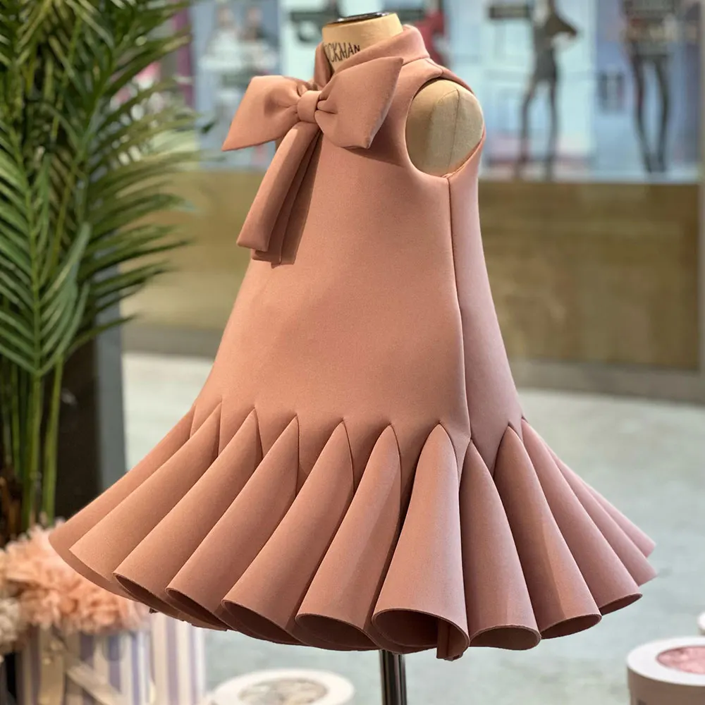 

Jill Wish Elegant White Dubai Girl Dress Pink Eid al-Fitr Baby Children Clothes for Wedding Birthday Holiday Party 2024 J076