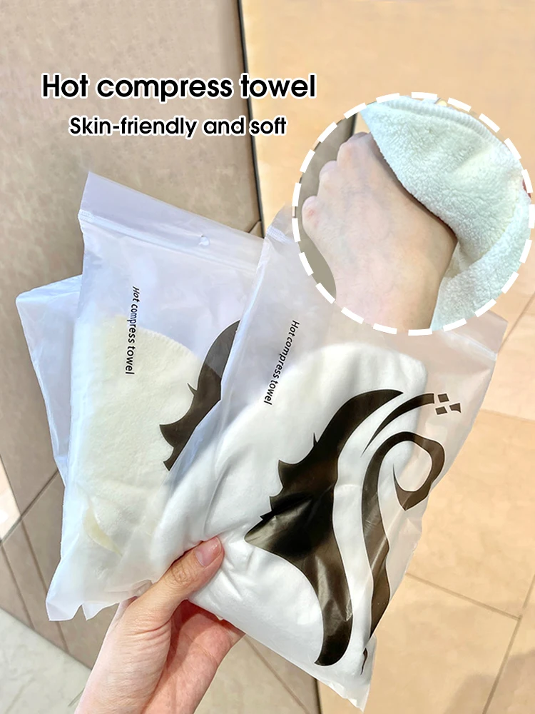 Hot compress towel hanging ear soft skin-friendly steam heating cold hot compress face towel wet compress irrigation face towel 5