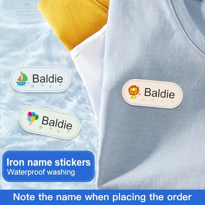 Customized Ironing Labels Personalized Name Clothes Bag Towel For Kids Baby Children Names School Waterproof Labels Brand Tags clothing labels name tags garment labels