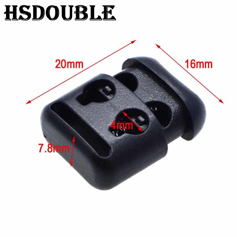 2 Hole Cord Locks Toggle Clip Buckle Rope Cord Lock Stopper Black 10 Pcs/Pack cord lock stopper cord stopper cord lock cord end lock