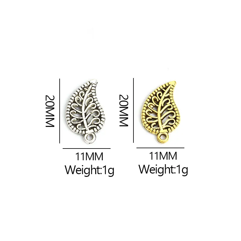 400pcs 10*5mm Metal Charms Stamping Little Leaf Charms Pendants DIY  Floating Charms Jewelry Making