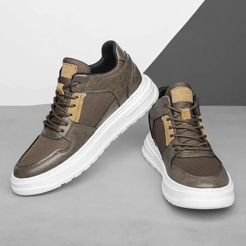 Summer Invisible Inner Height Increasing 8cm Men's Shoes Trendy Breathable Sports Shoes Comfortable Casual Wear-resistant Sneake