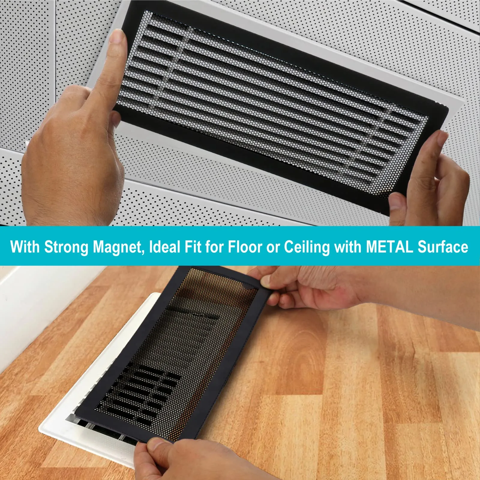 Magnetic Floor Register Vent Covers 4 X 10'' for Ceiling Air air vent grille