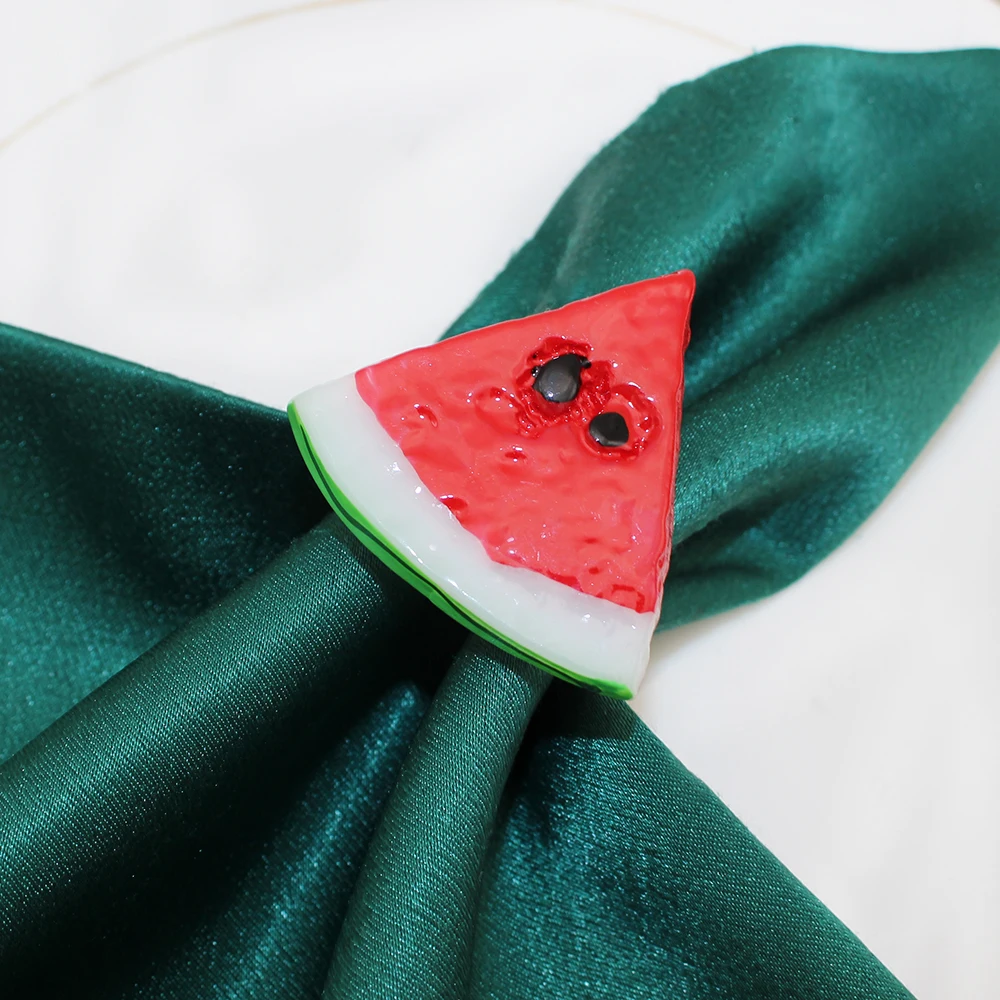 8Pcs Fruit Theme Party Decorations Lemon Strawberry Watermelon Napkin Rings Holder for Summer Birthday Party Baby Shower HWW52