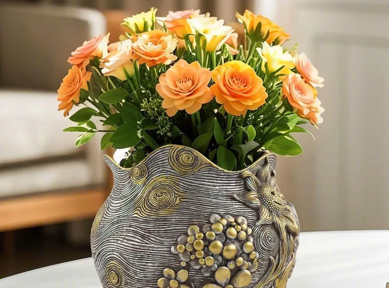 Vase Van Gogh Sunflowers Flowerpot - clHouse & Home