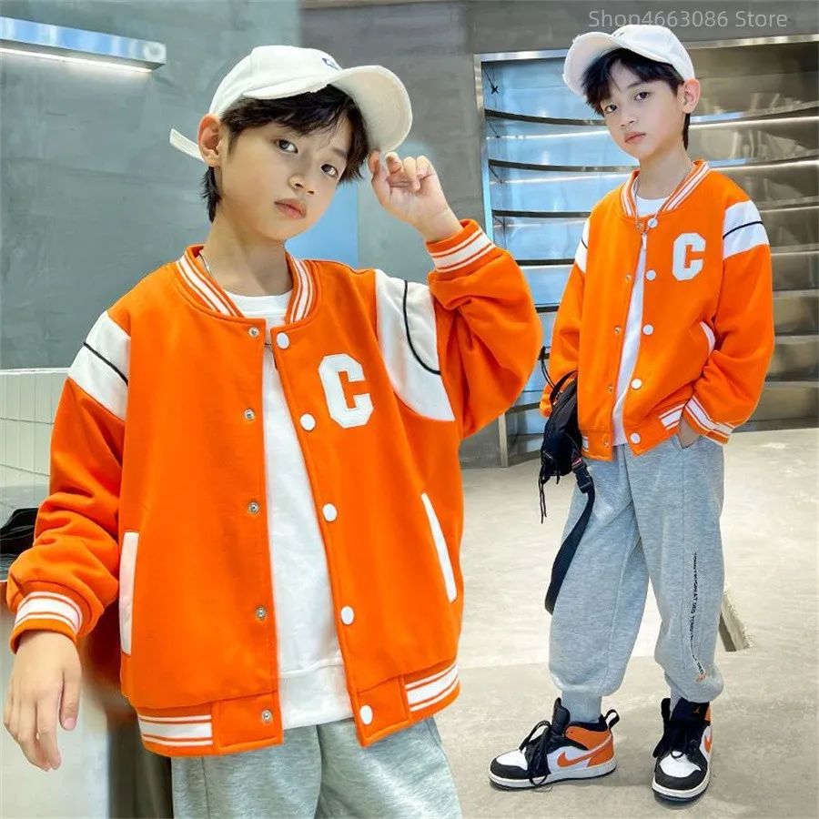 School Baseball Coats For Student Boys Girls Spring Jacket Children's