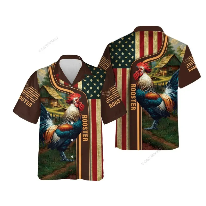 thumbnail image 1 of 2024 Camisas de gallo para hombre Camisa hawaiana con estampado 3D para hombre Playa 6XL Camisetas de moda de manga corta Camiseta Blusa femenina Camisa, 1 of 5