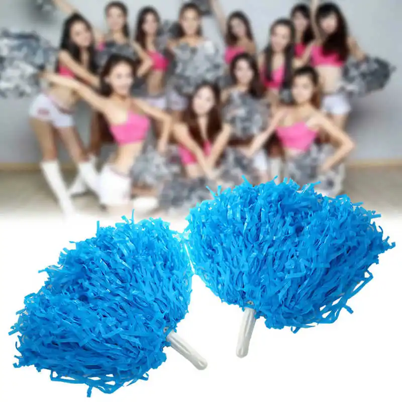 Pompoms 2pcs 8 Colors Cheering Pom Ball Cheerleader Pom Poms Squad Cheer Sports Party Dance Club Sport Supply Cheerleading Pom Poms Cheerleading Ball