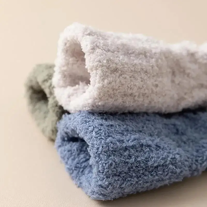 Geyoga 6 Paia di Calzini Invernali Caldi Elastici Morbidi per Uomo Calze da Notte Comode Spesse in Pile per Casa, Taglia UK 5,5-11