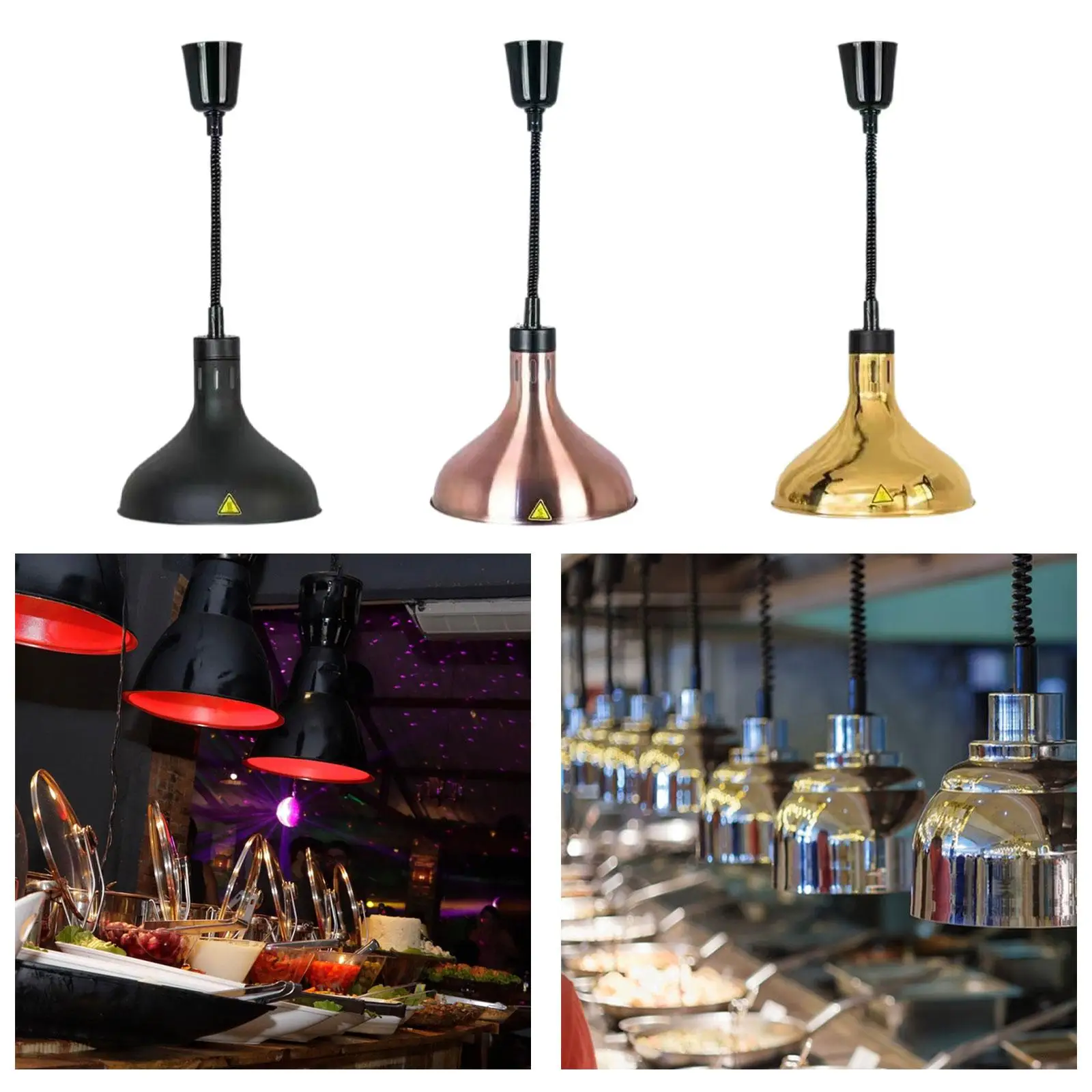 Food Heat Lamp Catering E27 Buffet Warming Lamp for Cafeteria Buffet Chicken